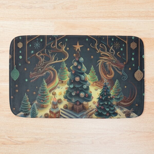Item preview, Dragon Visits Isometric Christmas Town designed and sold by DragonRealms.