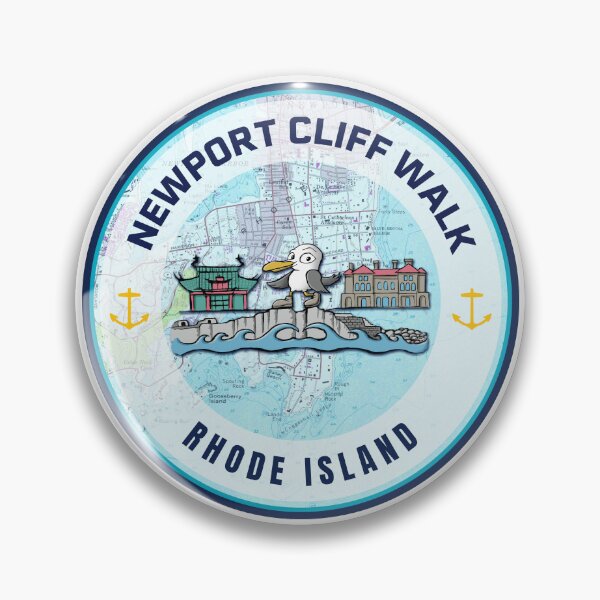 Item preview, Rhode Island Souvenir Map - Gull on Newport Cliff Walk (White) designed and sold by Willz Designz.