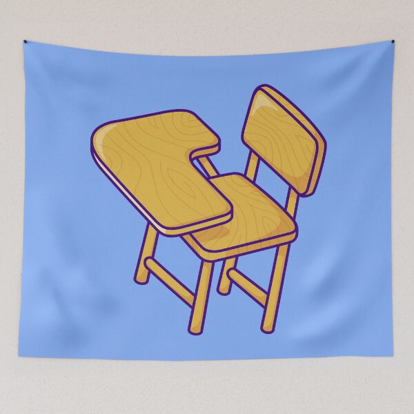 Item preview, Study Haven: Cartoon Vector Icon of Desk and Chair designed and sold by hjian8219.