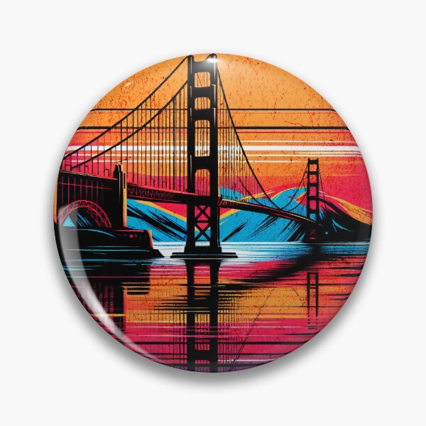Item preview, Golden Gate Bridge San Francisco Circle Design designed and sold by RedDesignSyc.