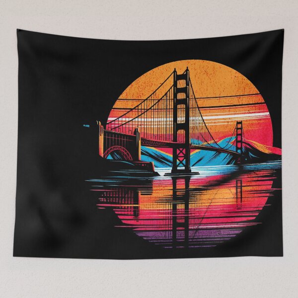 Item preview, Golden Gate Bridge San Francisco Circle Design designed and sold by RedDesignSyc.