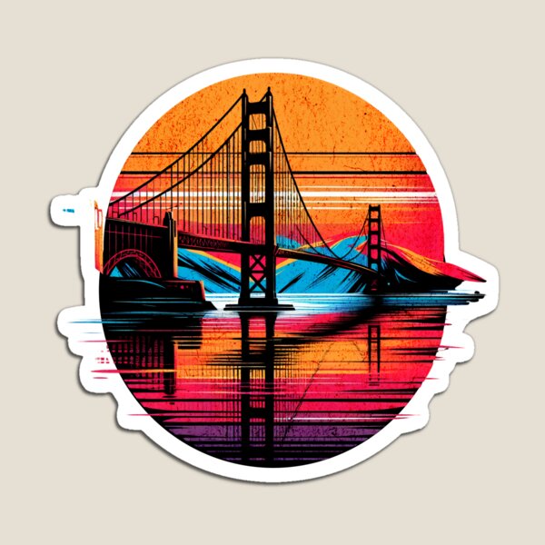 Item preview, Golden Gate Bridge San Francisco Circle Design designed and sold by RedDesignSyc.