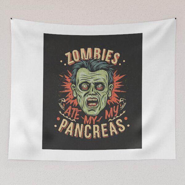 Item preview, Zombies ate my pancreas sticker, T1D Diabetic diabetes awareness, diabetes awareness gift sticker, funny Diabetic gift designed and sold by Footy Frenzy.