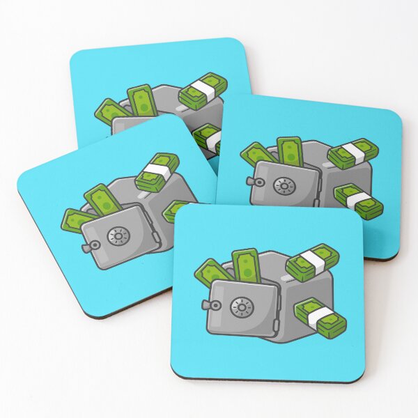 Item preview, "Secure Finances: Cartoon Vector Icon of Money in Safe Deposit Box" designed and sold by hjian8219.