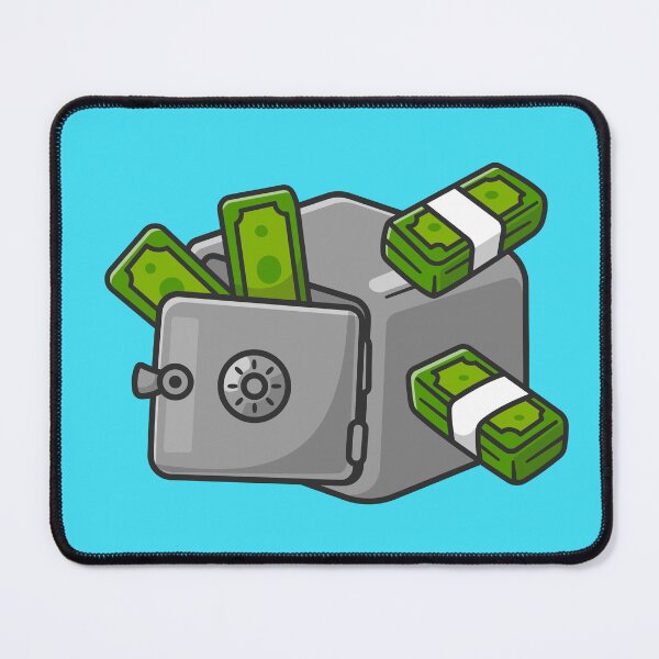 Item preview, "Secure Finances: Cartoon Vector Icon of Money in Safe Deposit Box" designed and sold by hjian8219.