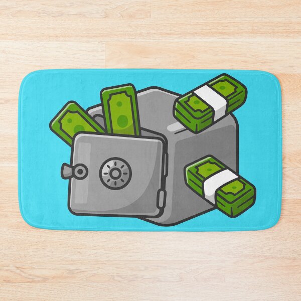 Item preview, "Secure Finances: Cartoon Vector Icon of Money in Safe Deposit Box" designed and sold by hjian8219.