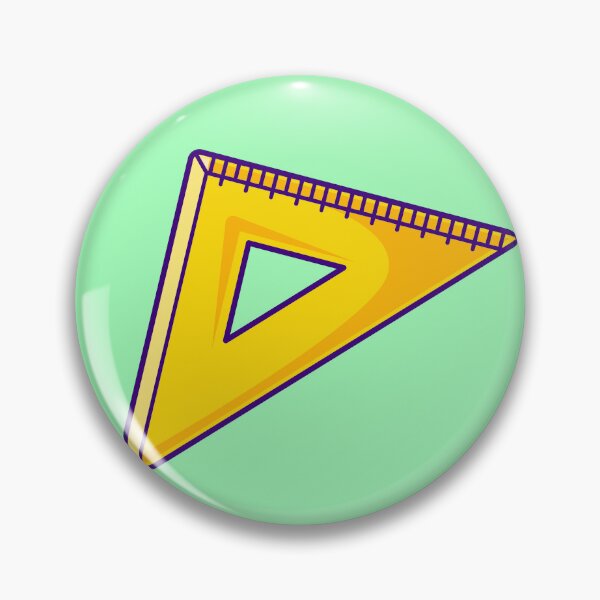 Item preview, Geometry Fun: Cartoon Vector Icon of Triangle Ruler for Creative Learning designed and sold by hjian8219.