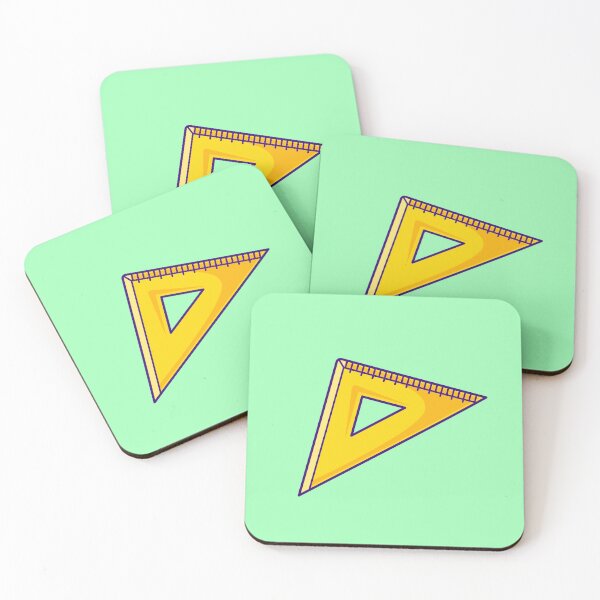 Item preview, Geometry Fun: Cartoon Vector Icon of Triangle Ruler for Creative Learning designed and sold by hjian8219.