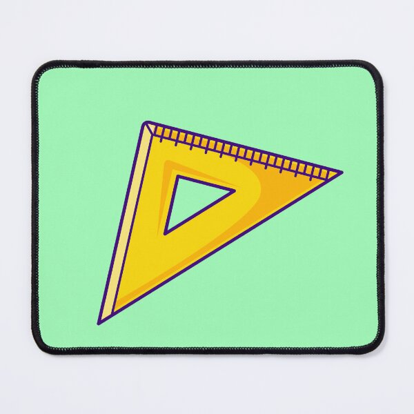Item preview, Geometry Fun: Cartoon Vector Icon of Triangle Ruler for Creative Learning designed and sold by hjian8219.