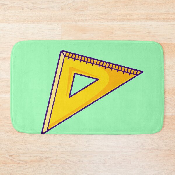 Item preview, Geometry Fun: Cartoon Vector Icon of Triangle Ruler for Creative Learning designed and sold by hjian8219.