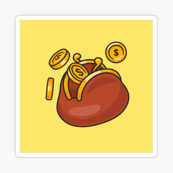 Item preview, "Golden Wallet Prosperity: Cartoon Vector Icon for Wealth and Finance" designed and sold by hjian8219.