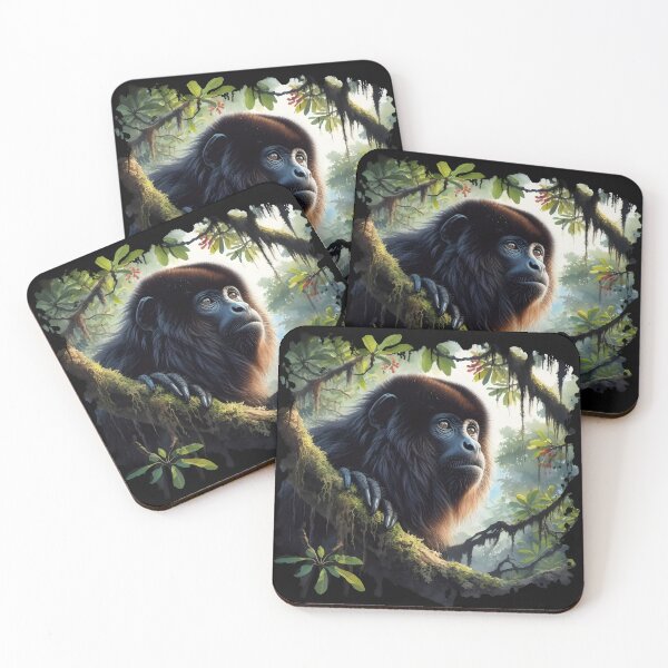 Item preview, Howler monkey animal art designed and sold by RubisLeaf.