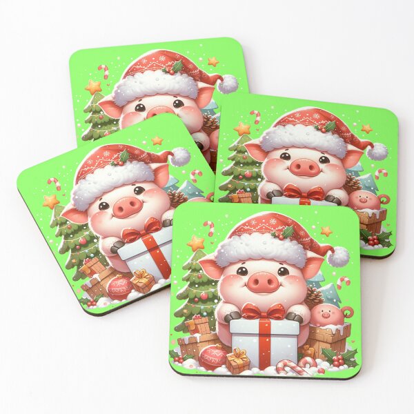 Item preview, Adorable Little Chritmas Piggy designed and sold by DigiDreamyArt.