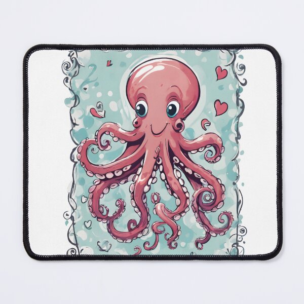 Artikelvorschau, Cheerful Octopus in a Whimsical Sea entworfen und verkauft von Regina Koch.