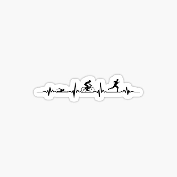 Item preview, Triathlete Heartbeat Swim Run Cycle Triathlon  designed and sold by The Junto Shop.