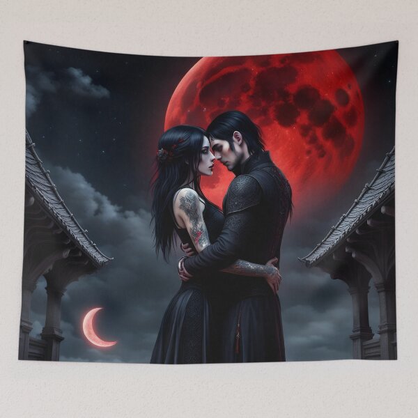 Item preview, Vampire  couple, gothic love designed and sold by GothicRubette.