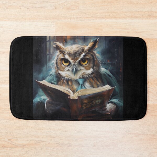 Item preview, Erudite Owl Looks Up From Reading a Tome designed and sold by PetitesEtoiles.