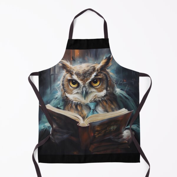 Item preview, Erudite Owl Looks Up From Reading a Tome designed and sold by PetitesEtoiles.