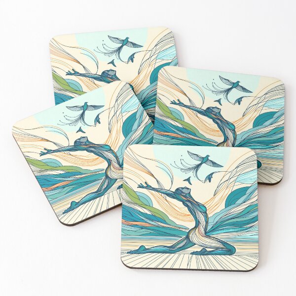 Item preview, Skyward Liberation - Yoga's Free Spirit designed and sold by figouraArtstic.