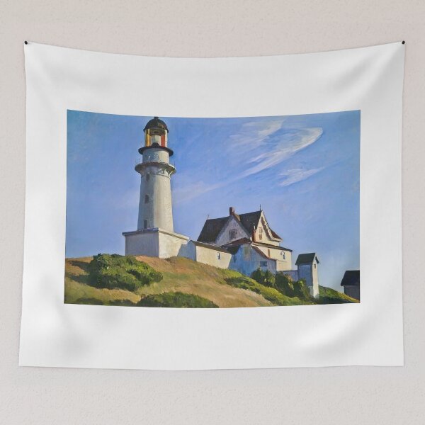 Item preview, the lighthouse at two ights edward hopper painting designed and sold by Amy-Hamilton.