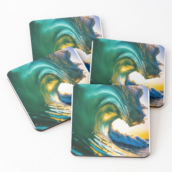 Item preview, Blue Ocean Wave, crashing wave, crisp, bright. close-up, seeing all the way through, seeing light at the end of the wave designed and sold by asbno19.