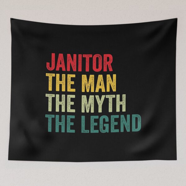 Item preview, Janitor Mens Gift, Man Myth Janitor Legend, Funny Janitor designed and sold by vzrnmichsudops.
