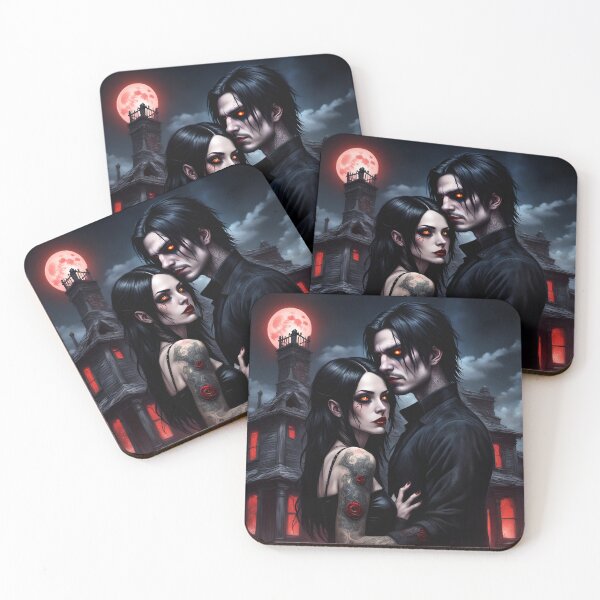 Item preview, Vampire  couple, gothic love designed and sold by GothicRubette.
