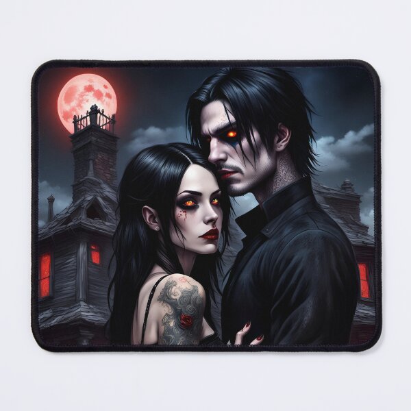 Item preview, Vampire couple, gothic love designed and sold by GothicRubette.