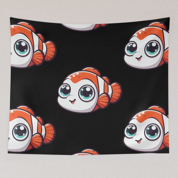 Item preview, Cute Vectoral Clownfish Face designed and sold by ArtfulWeave.