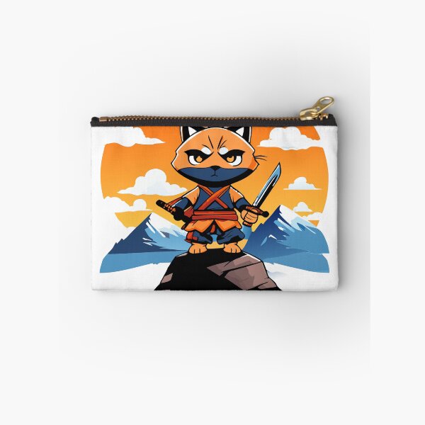 Item preview, Ninja Cat On Mountain Peak designed and sold by mftees.