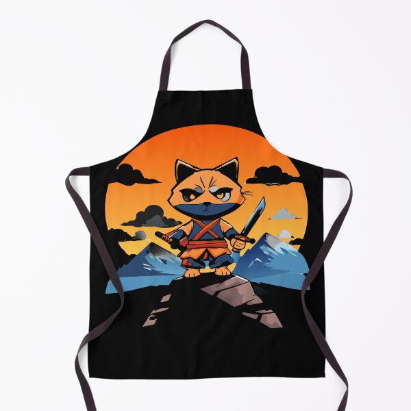 Item preview, Ninja Cat On Mountain Peak designed and sold by mftees.