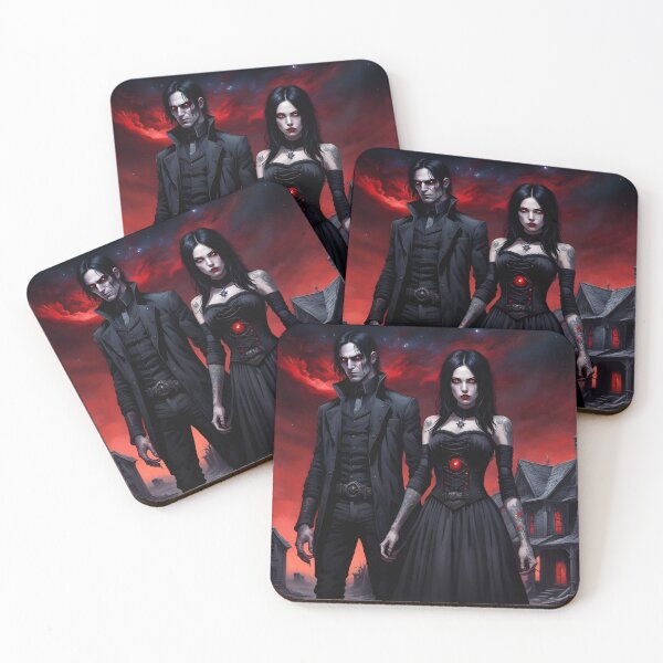 Item preview, Vampire  couple, gothic love designed and sold by GothicRubette.