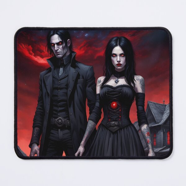 Item preview, Vampire couple, gothic love designed and sold by GothicRubette.