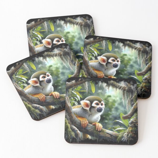 Item preview, Squirrel monkey animal art designed and sold by RubisLeaf.