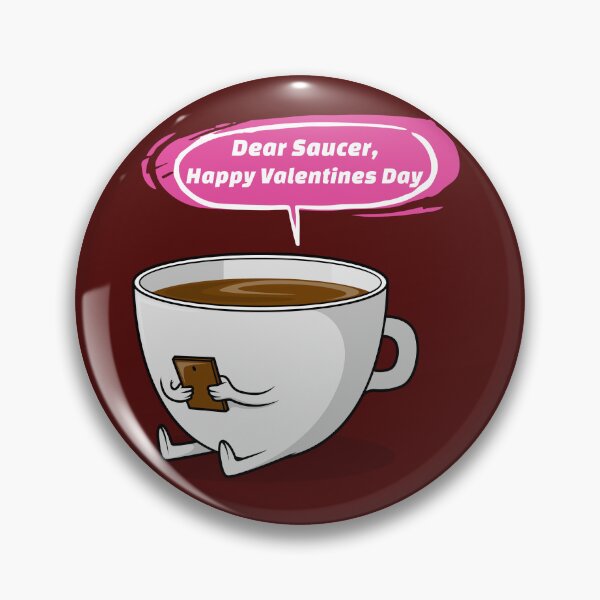 Item preview, Dear Saucer Happy Valentines Day|Coffee cup designed and sold by ButterflyDsgns6.