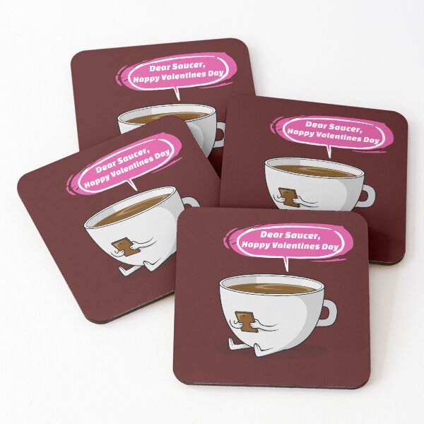 Item preview, Dear Saucer Happy Valentines Day|Coffee cup designed and sold by ButterflyDsgns6.