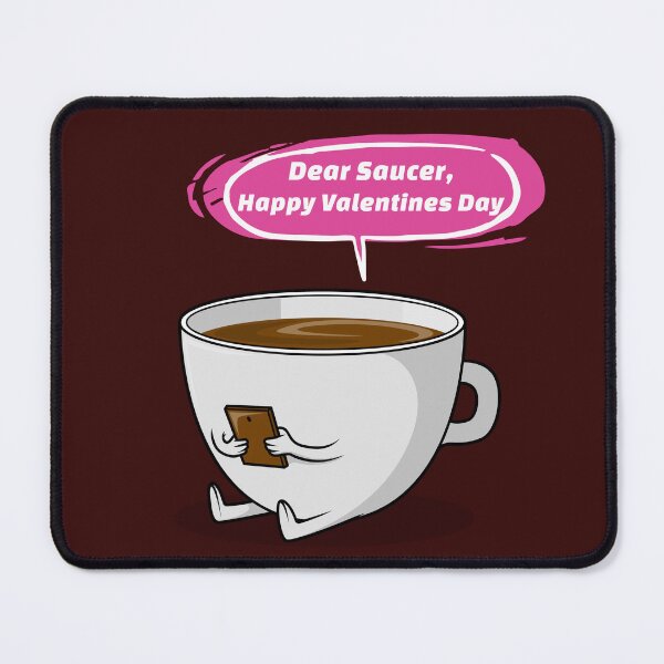 Item preview, Dear Saucer Happy Valentines Day|Coffee cup designed and sold by ButterflyDsgns6.