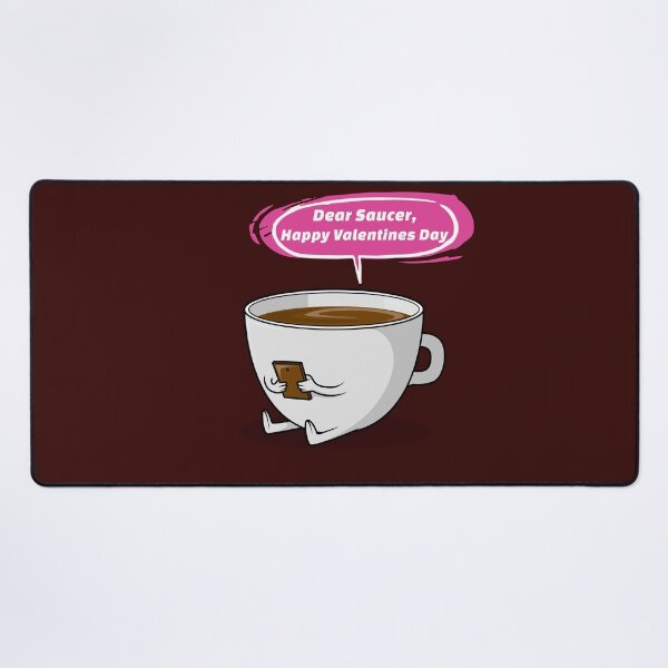 Item preview, Dear Saucer Happy Valentines Day|Coffee cup designed and sold by ButterflyDsgns6.