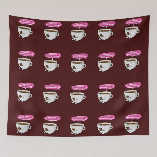 Item preview, Dear Saucer Happy Valentines Day|Coffee cup designed and sold by ButterflyDsgns6.