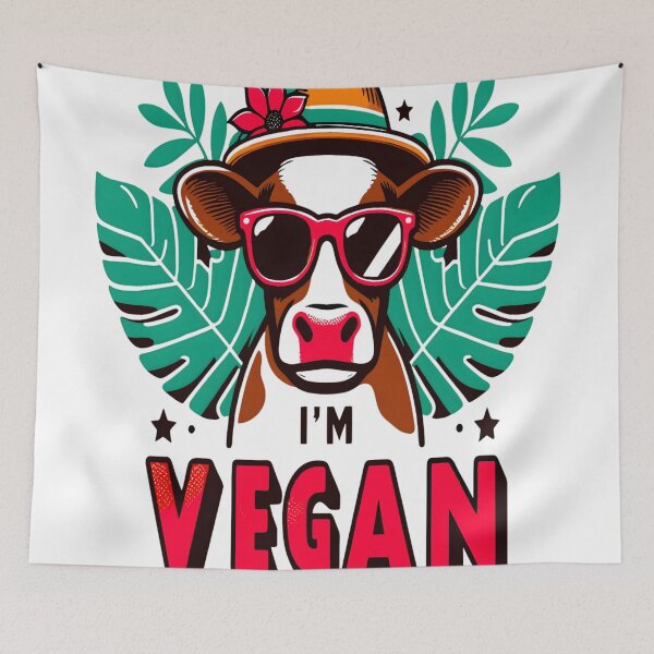 Item preview, I'm Vegan Funny Vegan Cow  designed and sold by KitonicTees.
