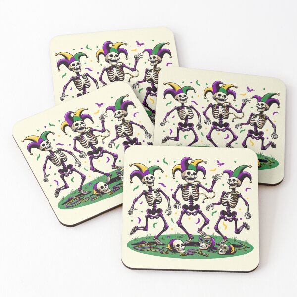 Item preview, Skeleton Mardi Gras Dance: Mardi Gras Skeleton Dance Fest designed and sold by MAPDDesigns.