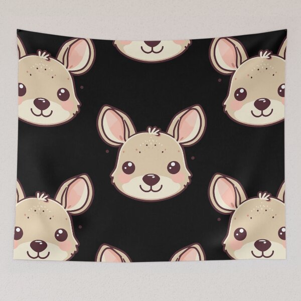 Item preview, Cute Vectoral Kangaroo Face designed and sold by ArtfulWeave.