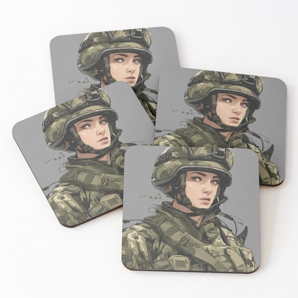 Item preview, Military woman in fatigues designed and sold by SENTIMENTALE.