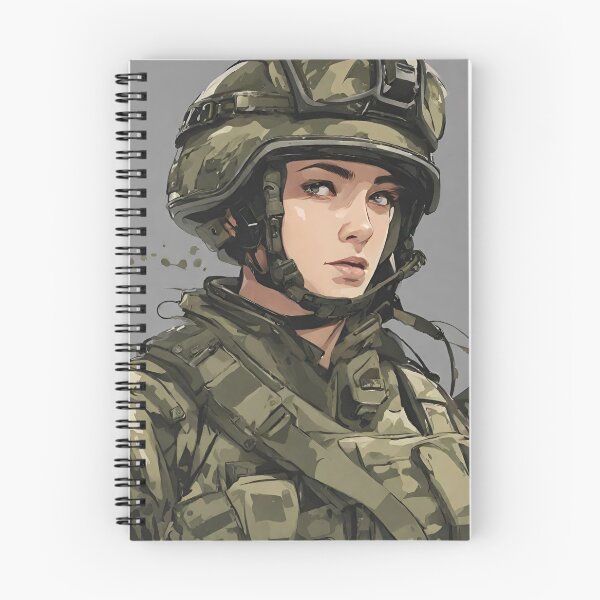 Item preview, Military woman in fatigues designed and sold by SENTIMENTALE.