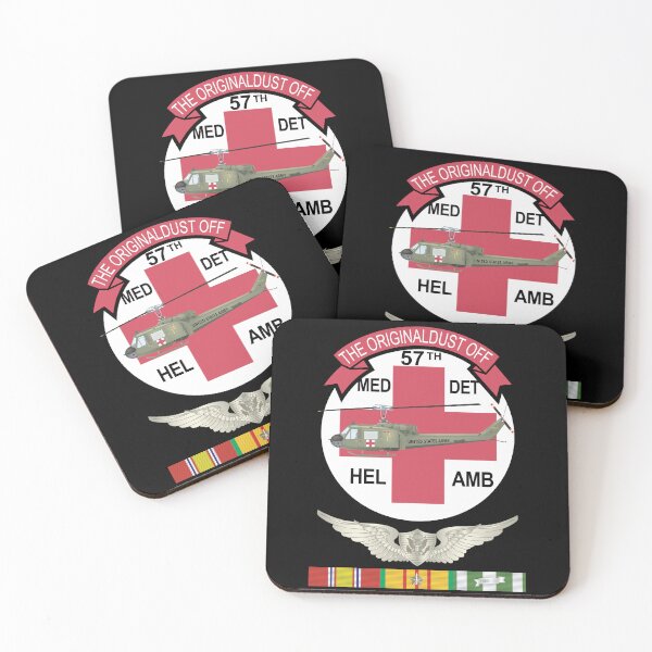 Item preview, Army - 57th Medical Co - Original Dustoff - Vietnam w Crewmember Wings w VN SVC X 300 designed and sold by Military Insignia Products.