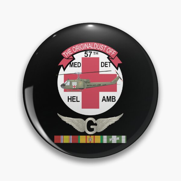 Item preview, Army - 57th Medical Co - Original Dustoff - Vietnam w DoorGunner Wings w VN SVC X 300 designed and sold by Military Insignia Products.
