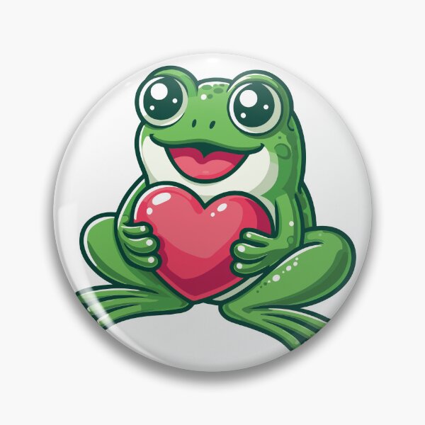Item preview, Frog with Love designed and sold by TeaTimeTales.