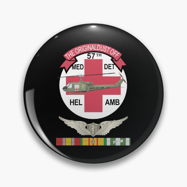 Item preview, Army - 57th Medical Co - Original Dustoff - Vietnam w Flt Surgeon Wings w VN SVC X 300 designed and sold by Military Insignia Products.