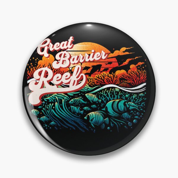 Item preview, Great Barrier Reef Retro Vintage Design designed and sold by RedDesignSyc.