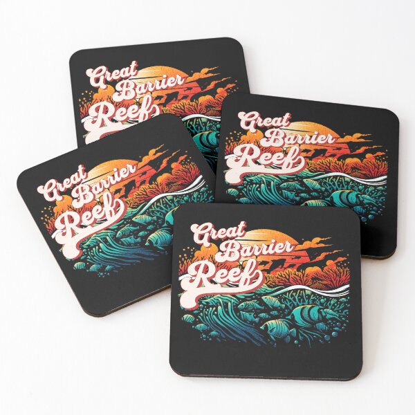 Item preview, Great Barrier Reef Retro Vintage Design designed and sold by RedDesignSyc.